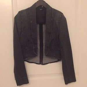 7 for all mankind cropped jean jacket